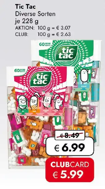 Travel FREE Tic Tac Angebot