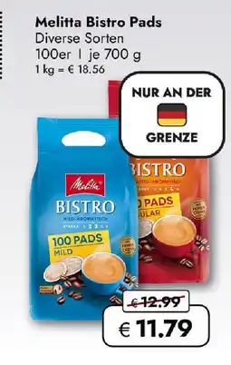 Travel FREE Melitta bistro pads Angebot
