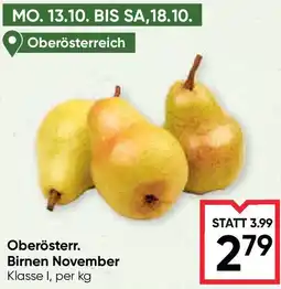 Maximarkt Oberösterr. birnen november Angebot