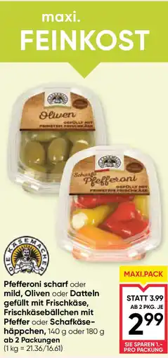 Maximarkt Pfefferoni scharf oder mild Angebot