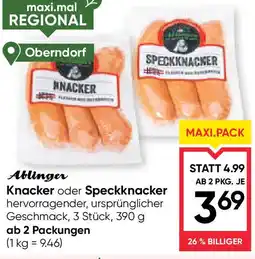 Maximarkt Ablinger knacker oder speckknacker Angebot