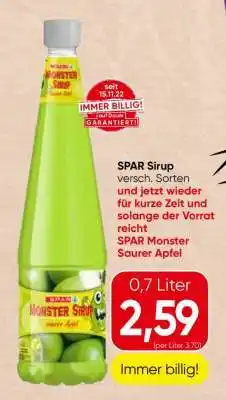Spar SPAR Monster Saurer Apfel Angebot