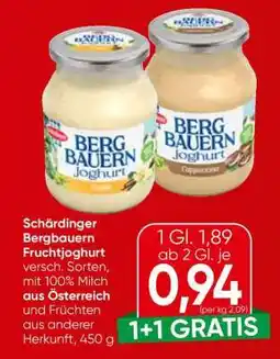 Spar Schärdinger Bergbauern Fruchtjoghurt Angebot