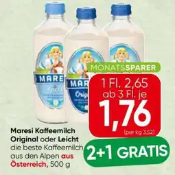 Spar Maresi Kaffeemilch Original oder Leicht Angebot