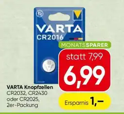 Spar VARTA Knopfzellen Angebot