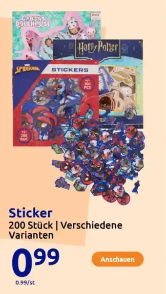 Action Sticker Angebot