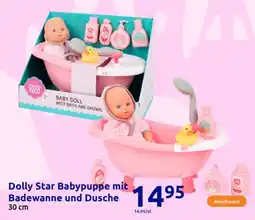 Action Dolly Star Babypuppe mit Badewanne und Dusche Angebot