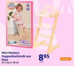 Action Mini Matters Puppenhochstuhl aus Holz Angebot