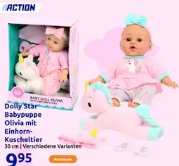 Action Dolly Star Babypuppe Olivia mit Einhorn Kuscheltier Angebot