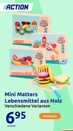 Action Mini Matters Lebensmittel aus Holz Angebot
