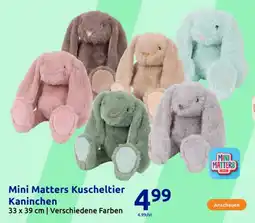Action Mini Matters Kuscheltier Kaninchen Angebot