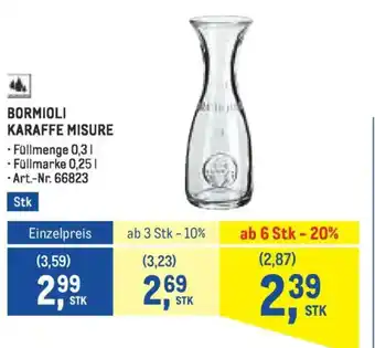 Metro Bormioli karaffe misure Angebot