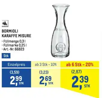 Metro Bormioli karaffe misure Angebot