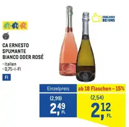 Metro Ca ernesto spumante bianco oder rosé Angebot