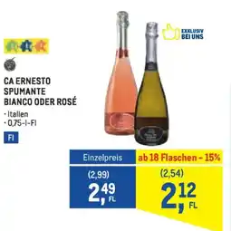 Metro Ca ernesto spumante bianco oder rosé Angebot