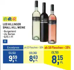 Metro Leo hillinger small hill weine Angebot