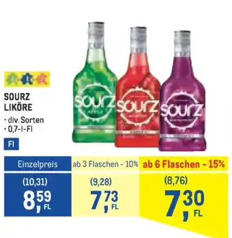 Metro Sourz liköre Angebot