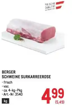 Metro Berger schweine surkarreerose Angebot