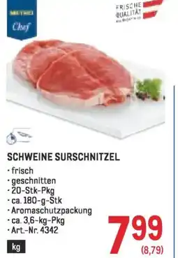 Metro Schweine surschnitzel Angebot