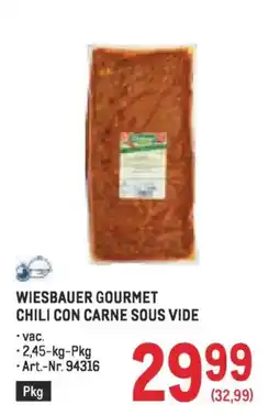 Metro Wiesbauer gourmet chili con carne sous vide Angebot