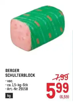 Metro Berger schulterblock Angebot