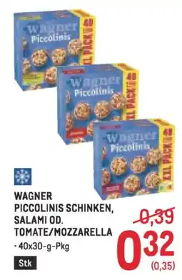 Metro Wagner piccolinis schinken, salami od. tomate/mozzarella Angebot