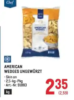 Metro American wedges ungewürzt Angebot