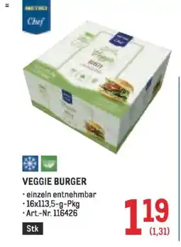 Metro Veggie burger Angebot
