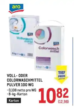 Metro Voll oder colorwaschmittel pulver 100 wg Angebot