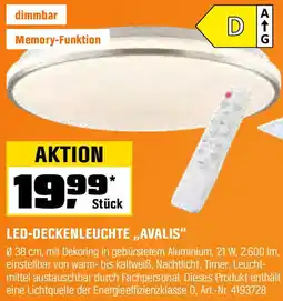 OBI Brilliant LED Deckenleuchte Avalis Angebot
