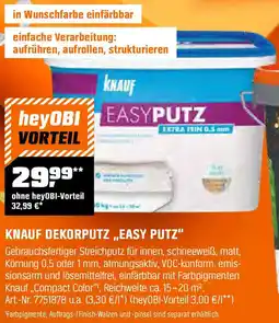 OBI Knauf Easy Putz Angebot