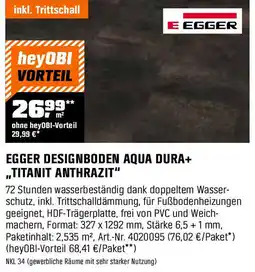 OBI Egger designboden aqua dura+ titanit anthrazit Angebot