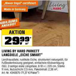 OBI Living by haro parkett langdiele eiche smart Angebot