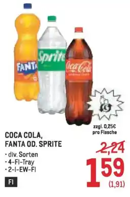 Metro Coca cola, fanta od. sprite Angebot