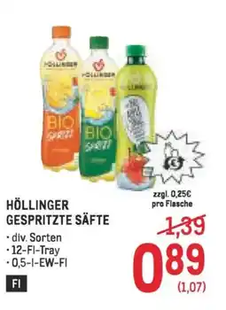 Metro Höllinger gespritzte säfte Angebot