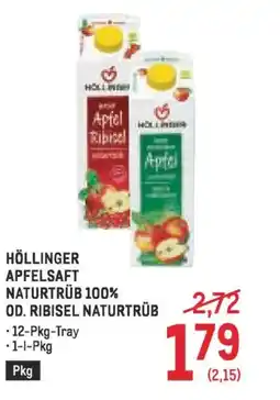 Metro Höllinger apfelsaft naturtrüb od. ribisel naturtrüb Angebot