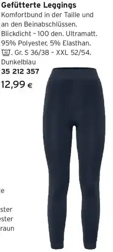 Tchibo Eduscho Gefütterte leggings Angebot