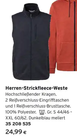 Tchibo Eduscho Herren-Strickfleece-Weste Angebot
