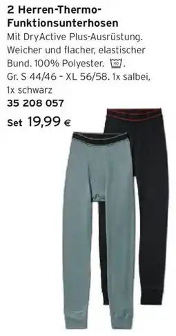 Tchibo Eduscho 2 Herren-Thermo- Funktionsunterhosen Angebot