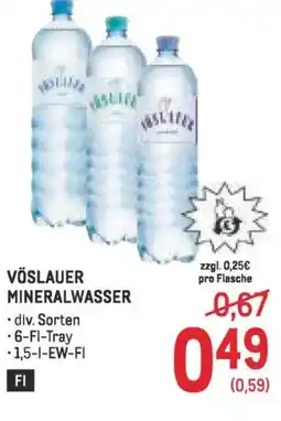 Metro Vöslauer mineralwasser Angebot