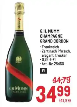 Metro G.h. mumm champagne grand cordon Angebot