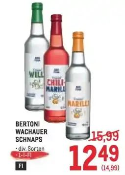 Metro Bertoni wachauer schnaps Angebot