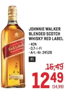 Metro Johnnie walker blended scotch whisky red label Angebot