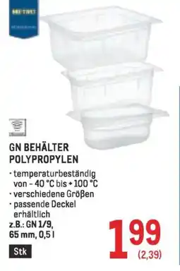Metro Gn behälter polypropylen Angebot