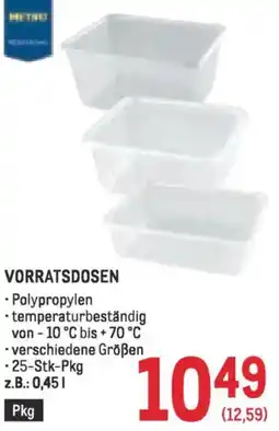Metro Vorratsdosen Angebot