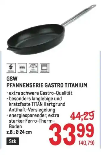 Metro Gsw pfannenserie gastro titanium Angebot