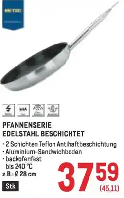 Metro Pfannenserie edelstahl beschichtet Angebot