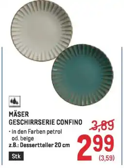 Metro Mäser geschirrserie confino Angebot
