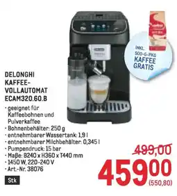 Metro Delonghi kaffee vollautomat ecam320.60.b Angebot