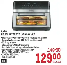 Metro Caso heissluftfritteuse duo chef Angebot